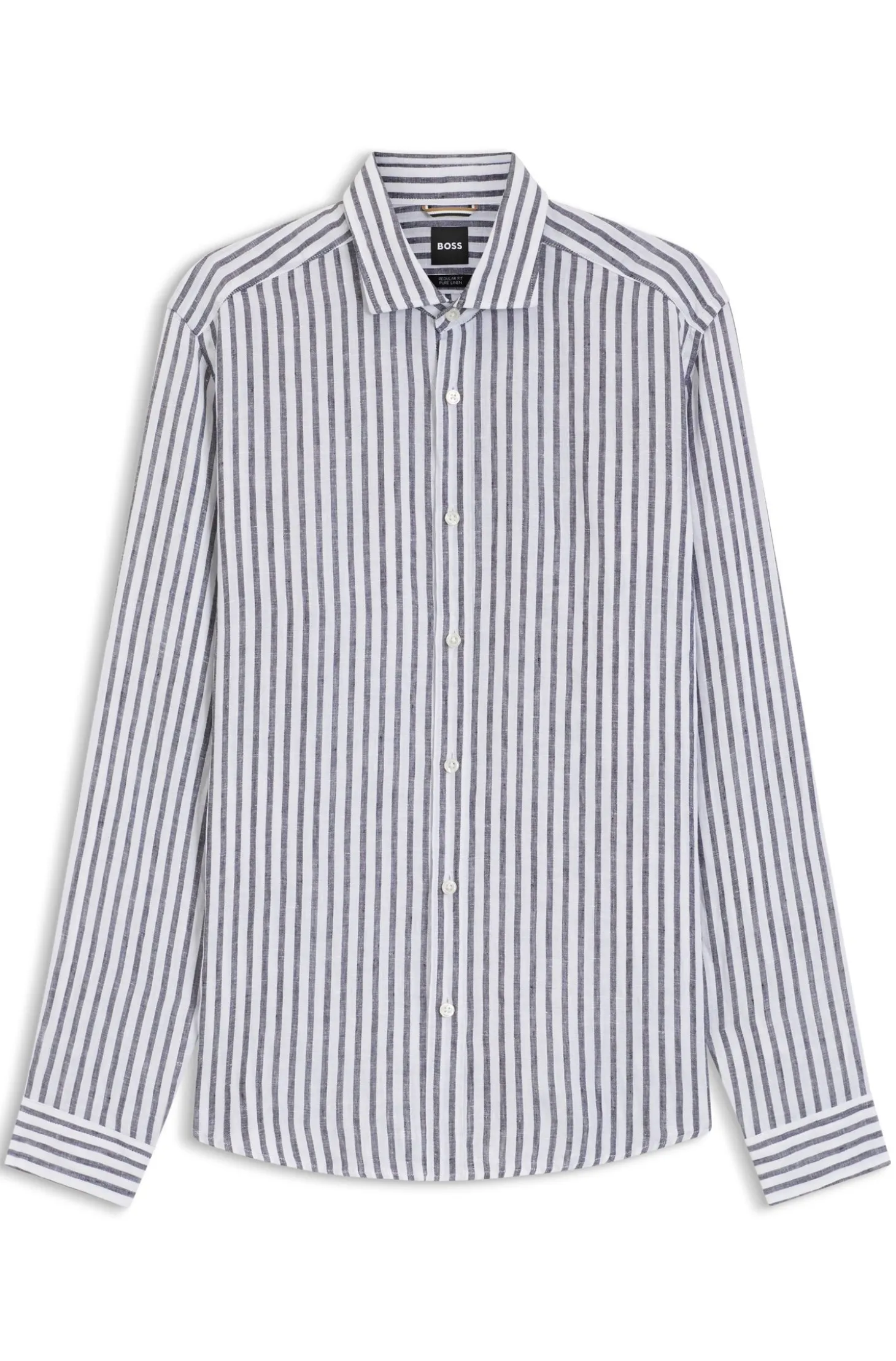 Regular-Fit Hemd aus Leinen mit Streifen-Muster