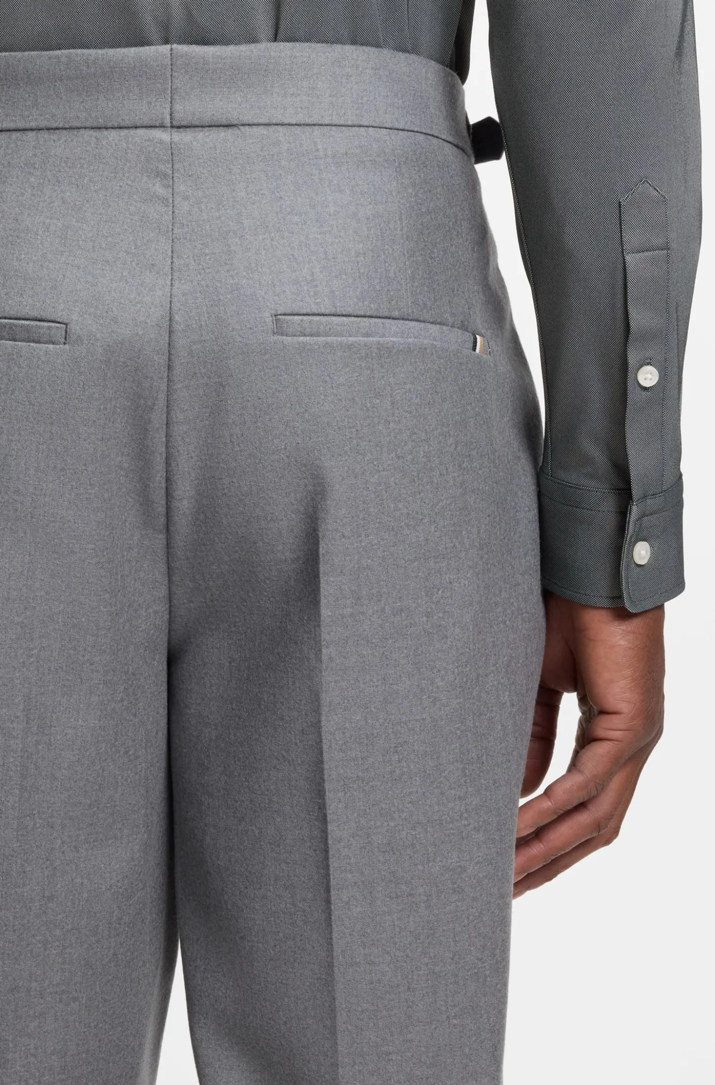 Regular-Fit Hemd aus Performance-Stretch-Jersey mit Oxford-Struktur
