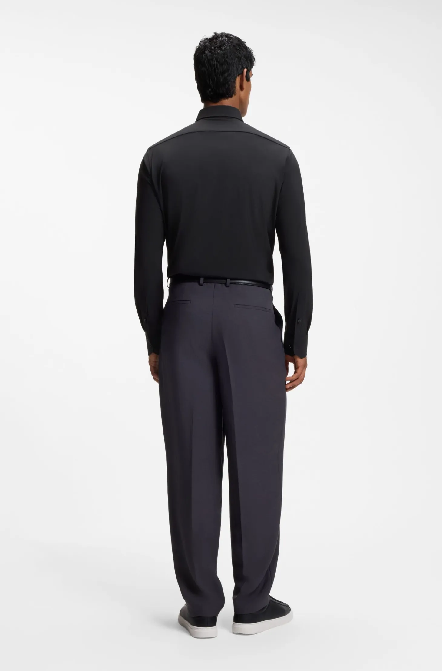 Regular-Fit Hemd aus Performance-Stretch-Jersey