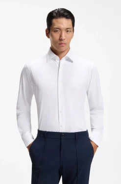 Regular-Fit Hemd aus Performance-Stretch-Jersey