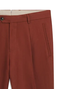 Regular-Fit Hose aus knitterfreiem Leinen
