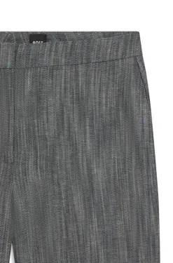 Regular-Fit Hose aus meliertem Denim