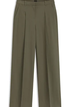 Regular-Fit Hose aus Stretch-Crêpe mit Nadelstreifen