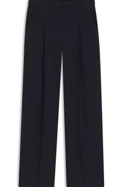 Regular-Fit Hose aus Stretch-Crêpe mit Nadelstreifen