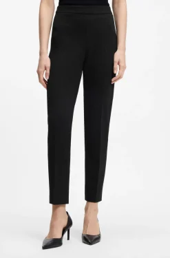 Regular-Fit Hose aus Stretch-Gewebe mit konischem Beinverlauf
