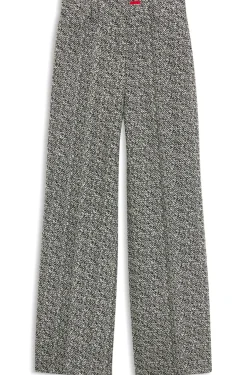 Regular-Fit Hose aus Stretch-Gewebe mit Fischgrätmuster