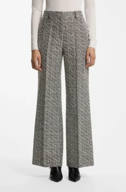 Regular-Fit Hose aus Stretch-Gewebe mit Fischgrätmuster