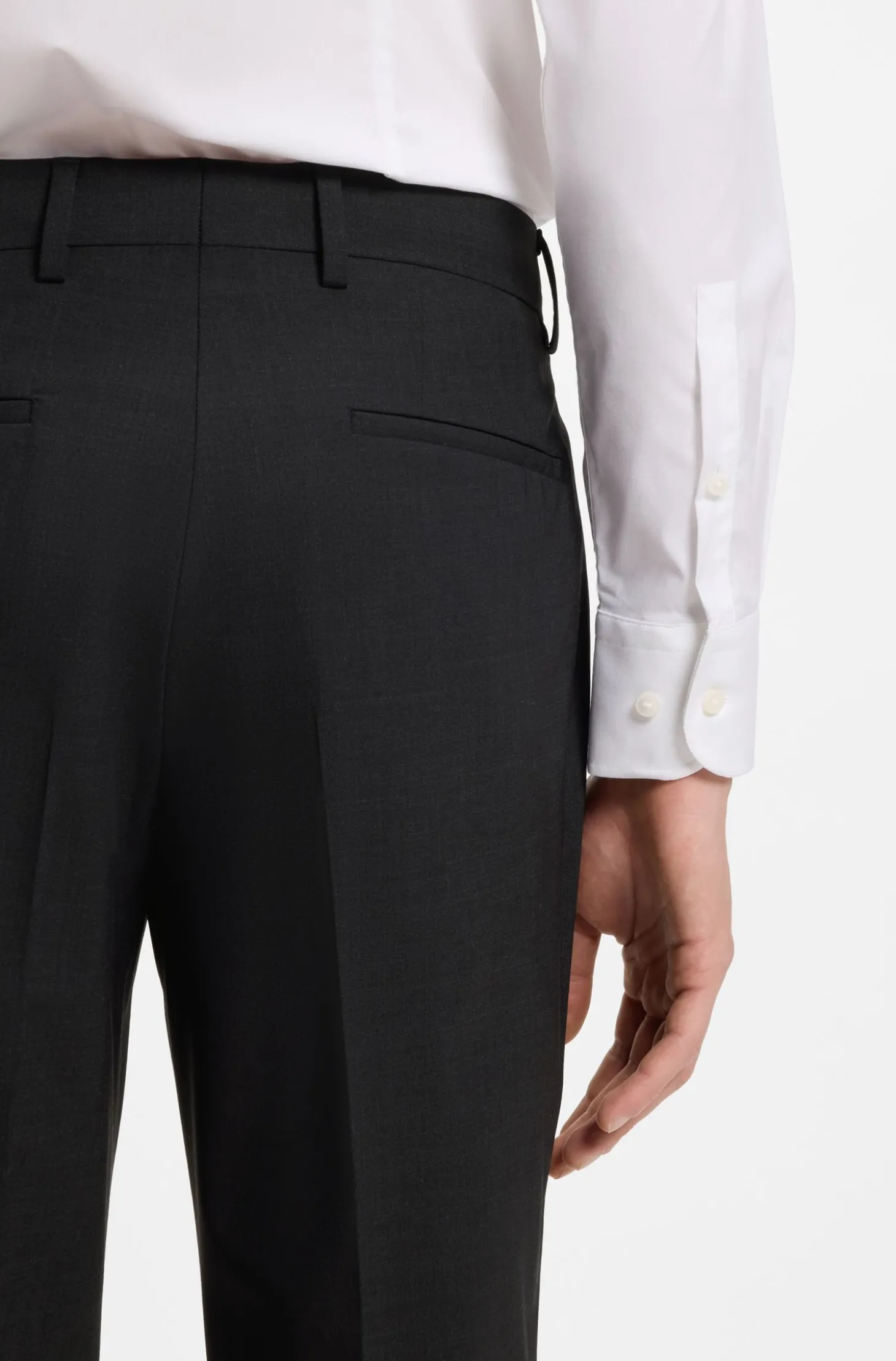 Regular-Fit Hose aus Stretch-Wolle