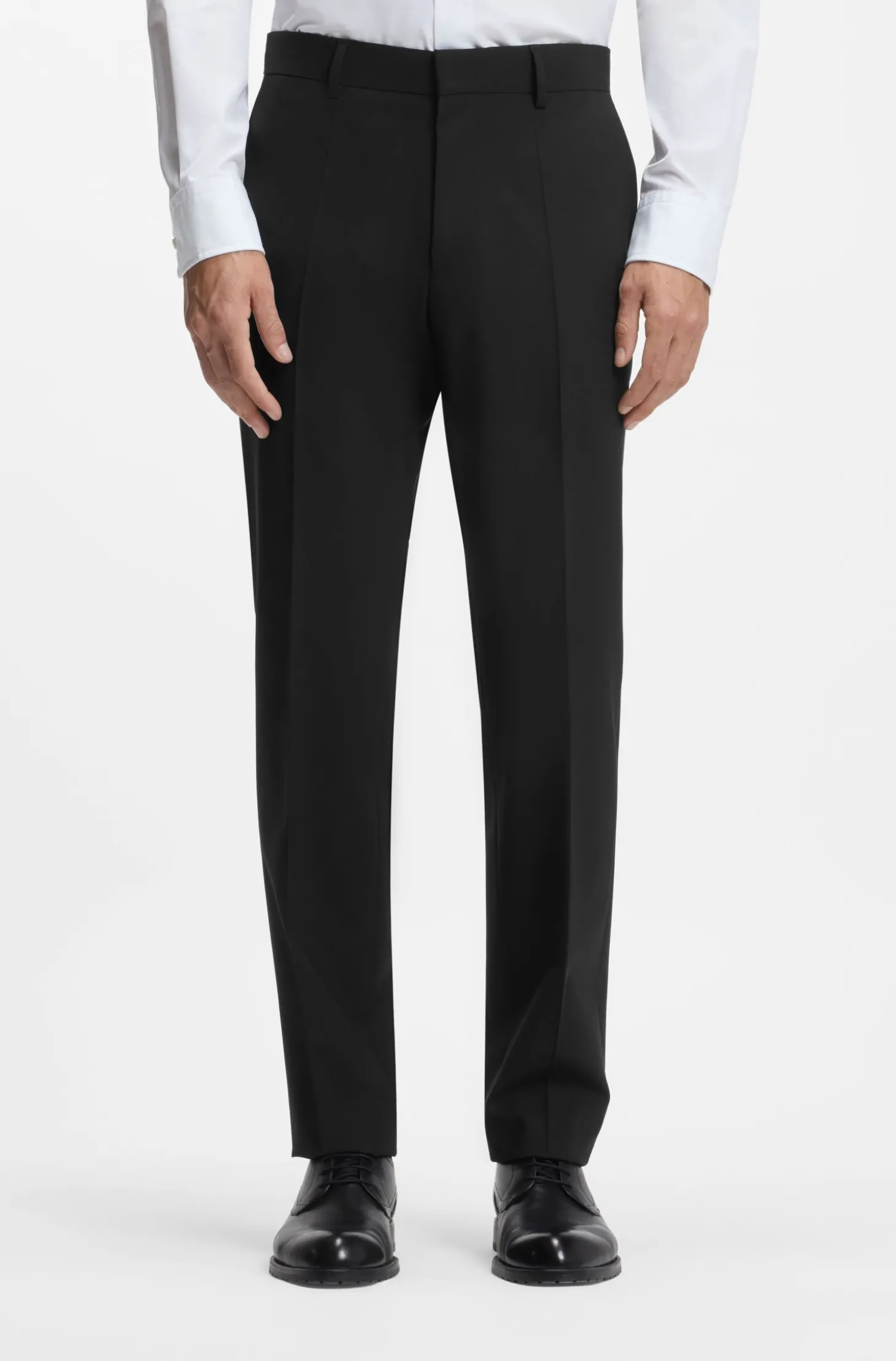 Regular-Fit Hose aus Stretch-Wolle