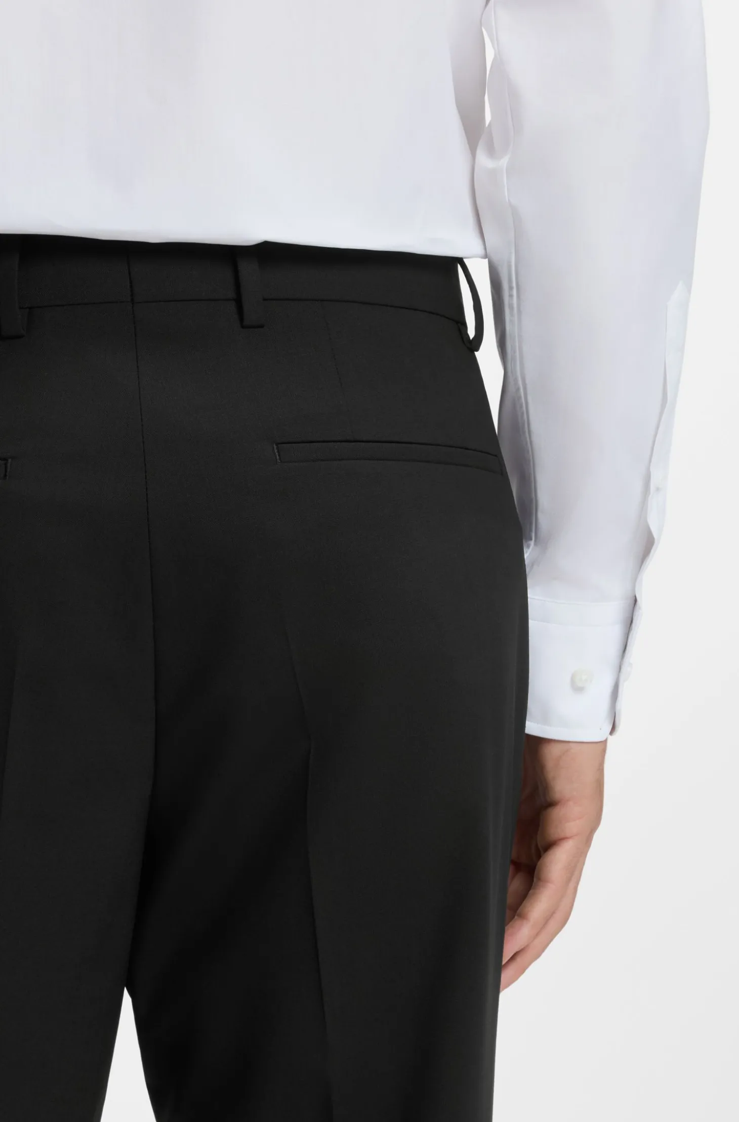 Regular-Fit Hose aus Stretch-Wolle