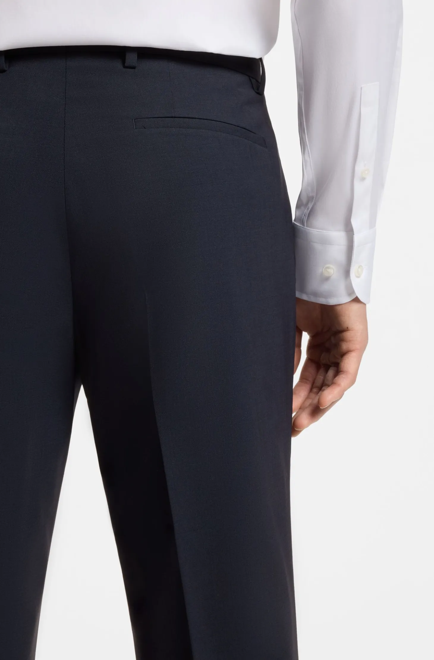 Regular-Fit Hose aus Stretch-Wolle