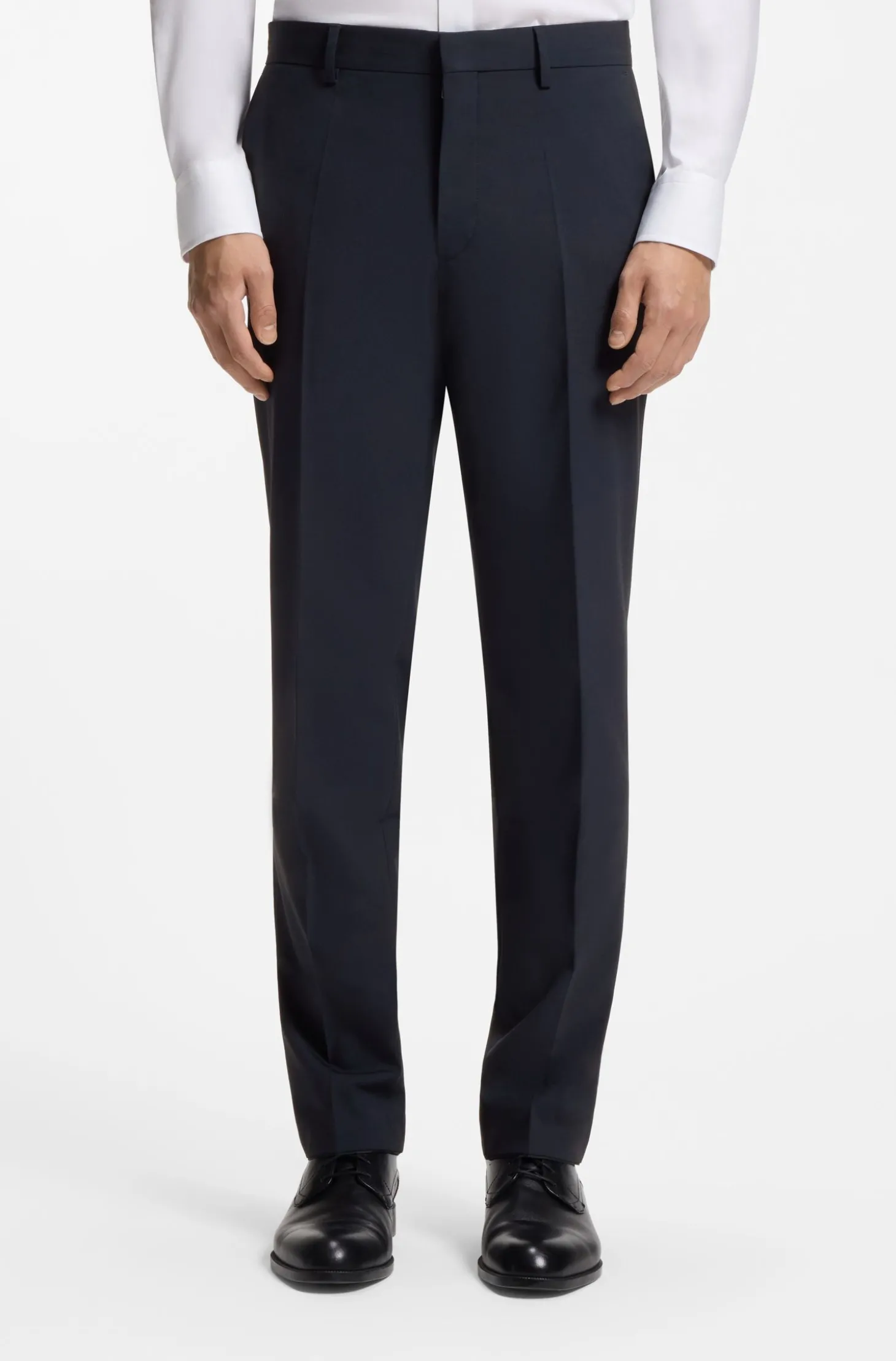 Regular-Fit Hose aus Stretch-Wolle