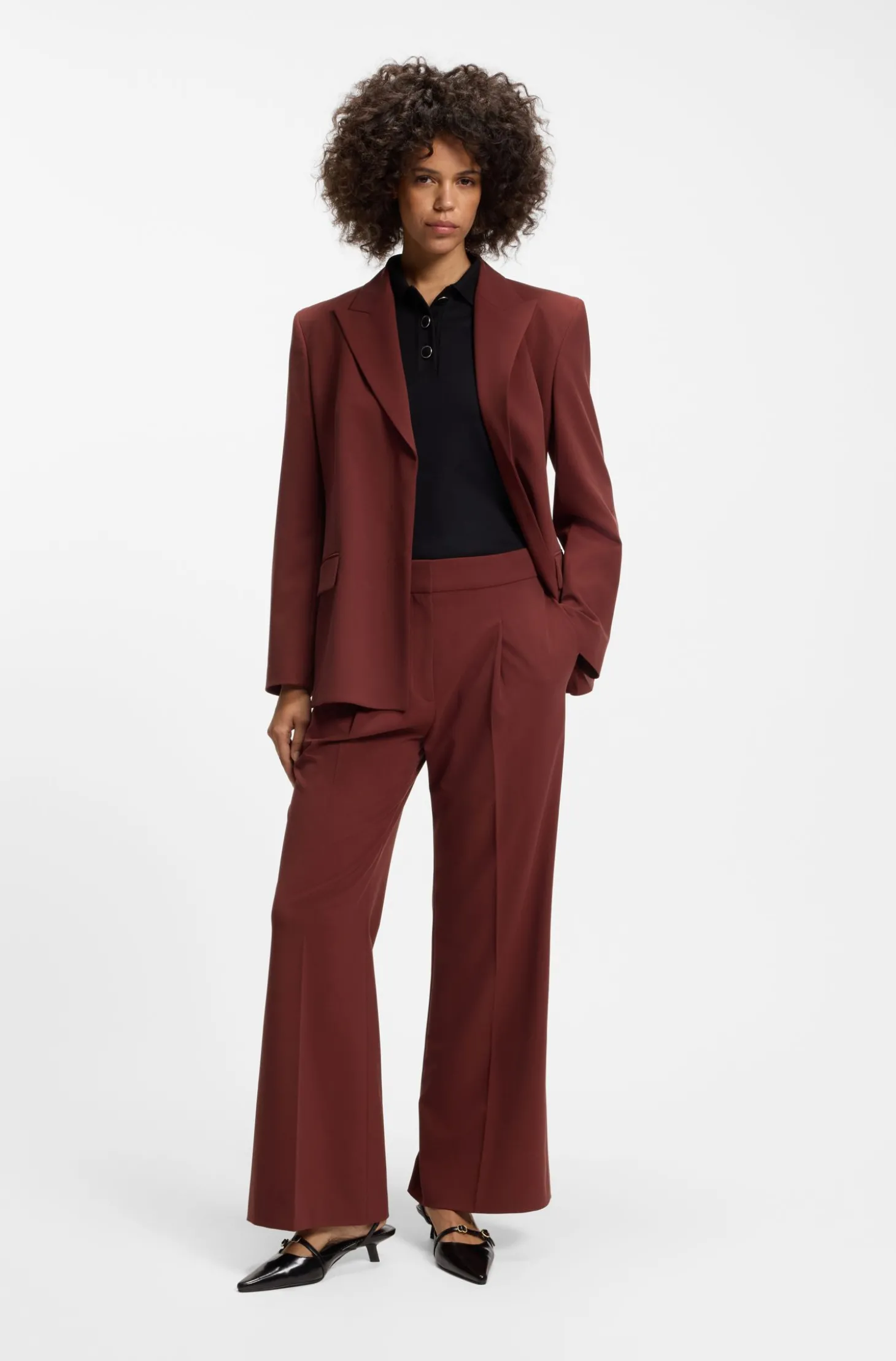 Regular-Fit Hose mit weitem Bein