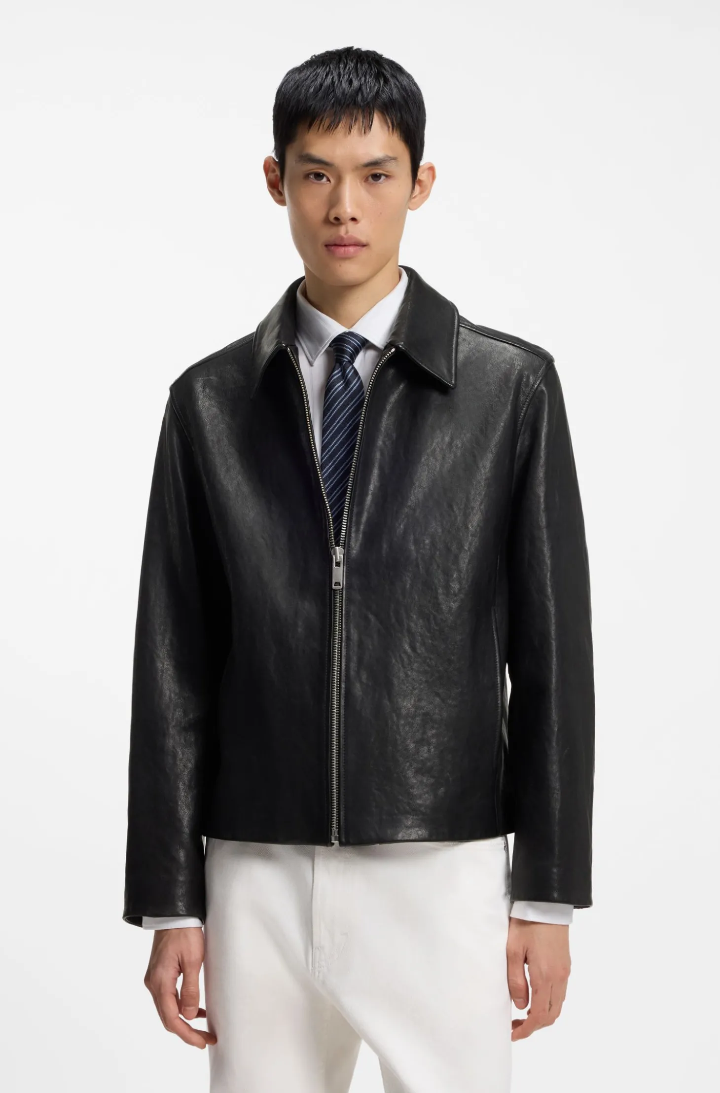 Regular-Fit Jacke aus Nappaleder
