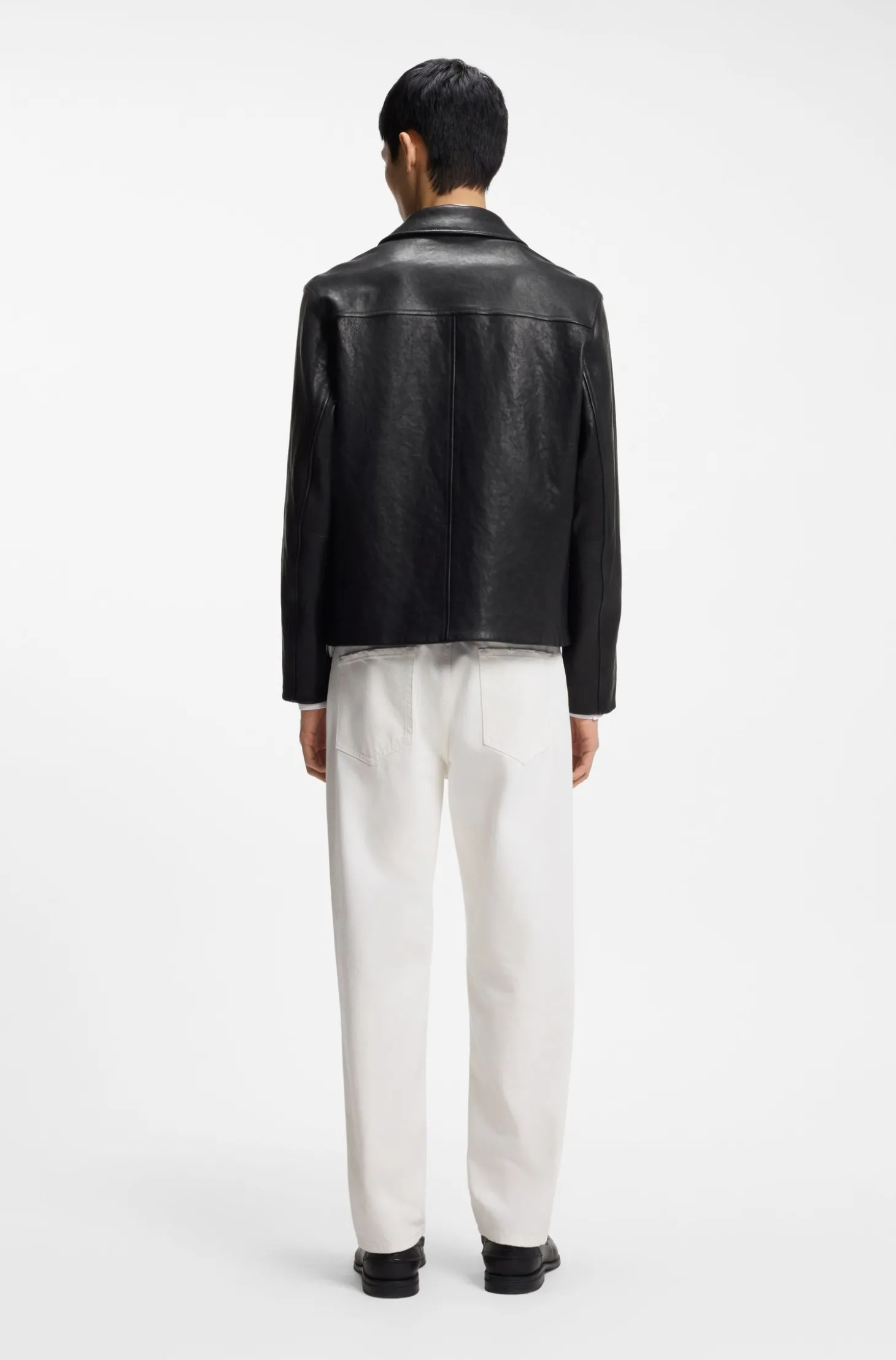 Regular-Fit Jacke aus Nappaleder