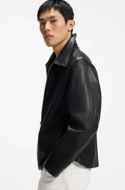 Regular-Fit Jacke aus Nappaleder