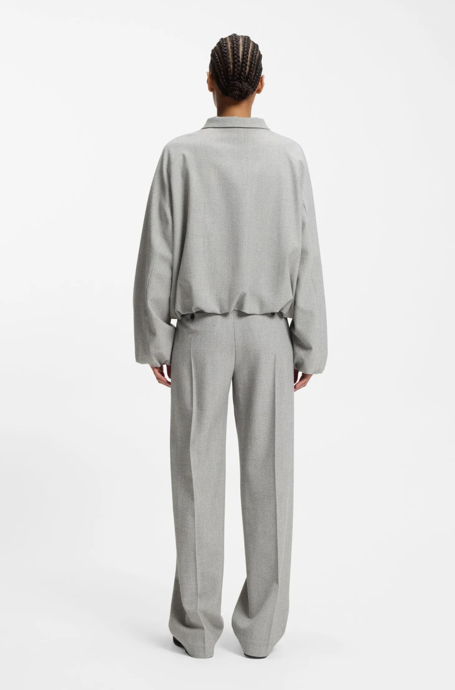 Regular-Fit Jacke aus Stretch-Gewebe mit Sharkskin-Struktur
