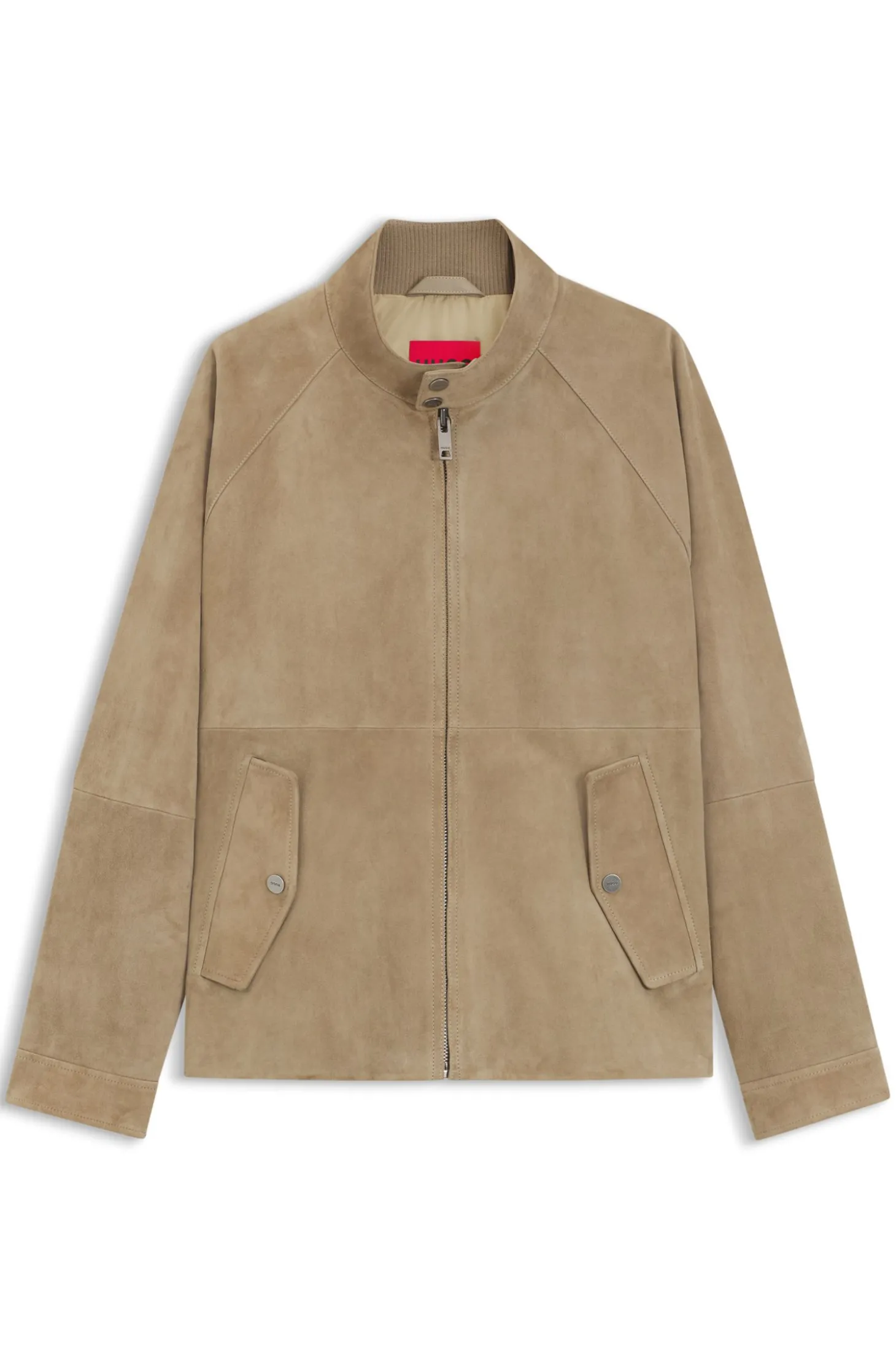 Regular-Fit Jacke aus Veloursleder