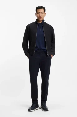 Regular-Fit Jacke aus Veloursleder