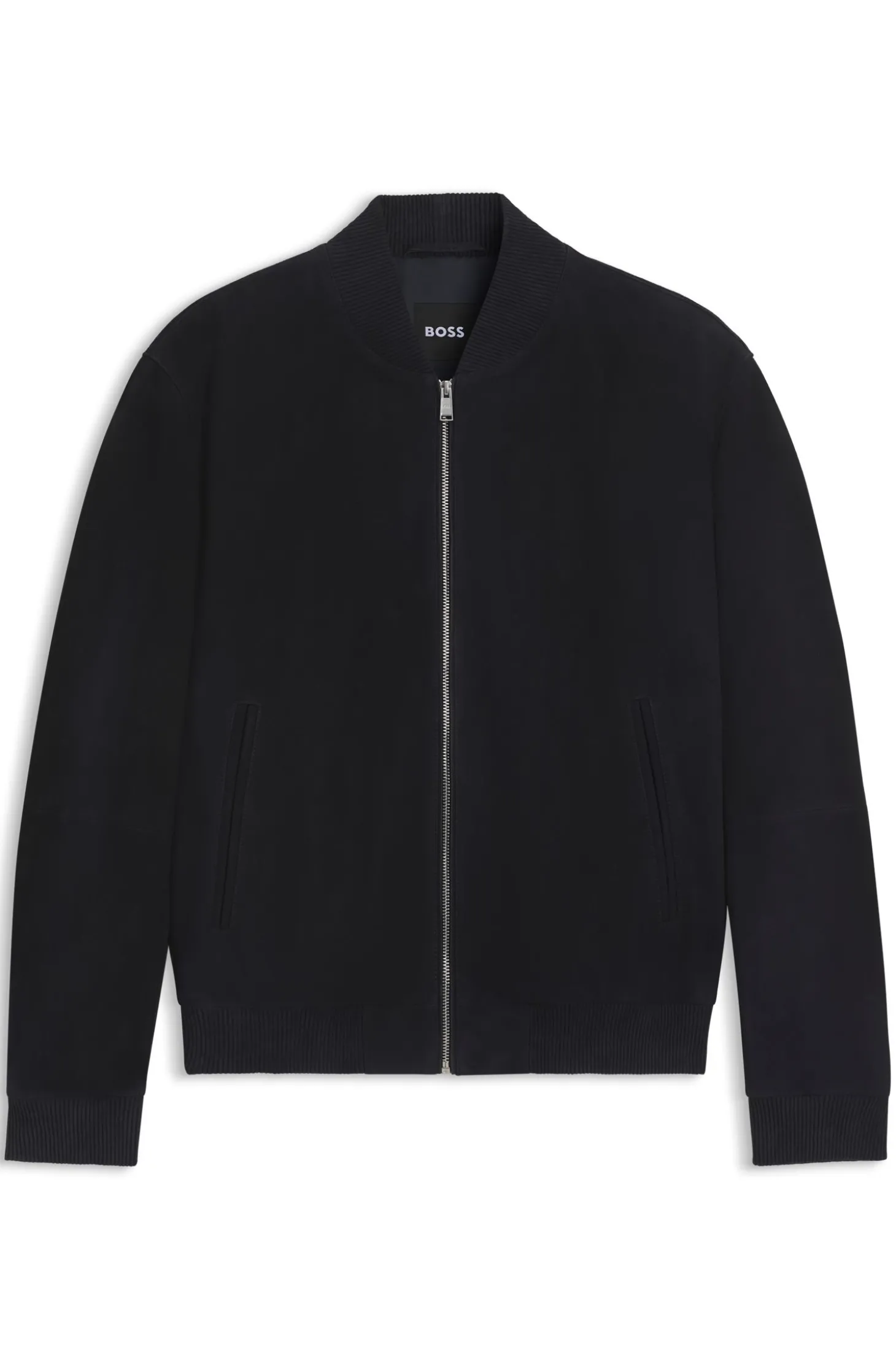 Regular-Fit Jacke aus Veloursleder