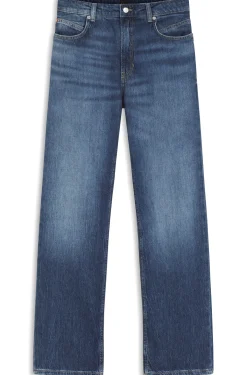 Regular-Fit Jeans aus blau marmoriertem Denim