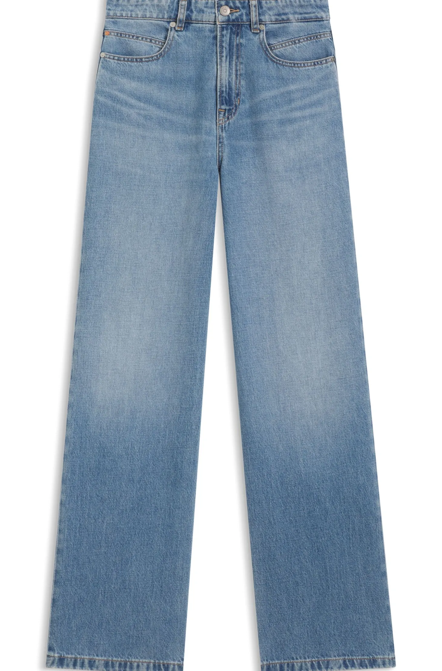 Regular-Fit Jeans aus Crosshatch-Denim mit hohem Bund