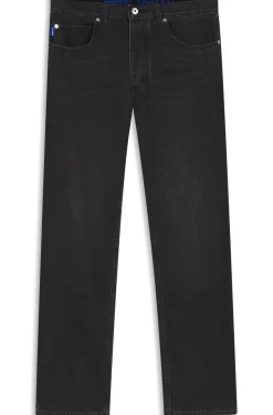 Regular-Fit Jeans aus dunkelgrauem Denim