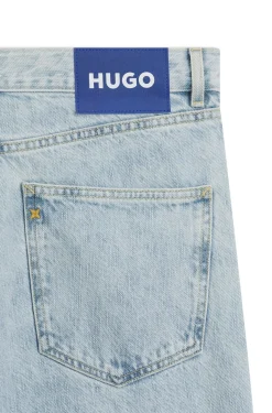Regular-Fit Jeans aus hellblauem Denim
