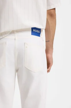 Regular-Fit Jeans aus weißem Denim