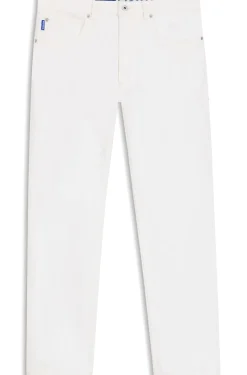 Regular-Fit Jeans aus weißem Denim