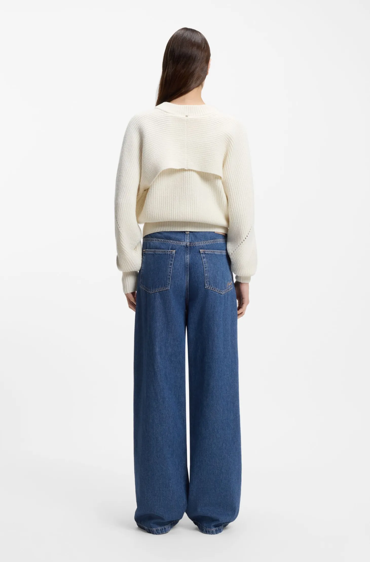 Regular-Fit Jeans mit weitem Bein