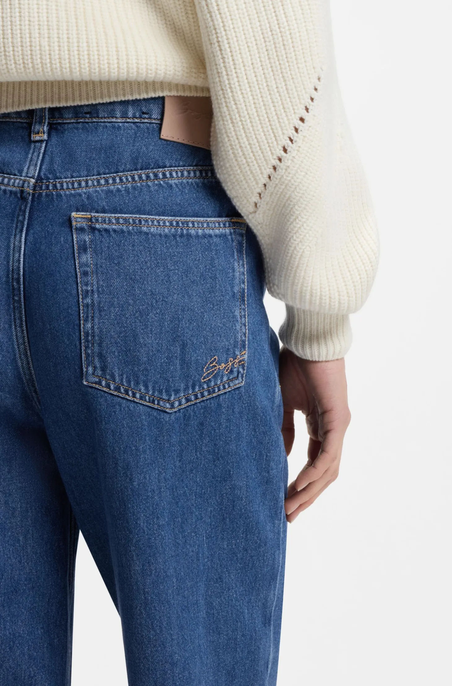 Regular-Fit Jeans mit weitem Bein