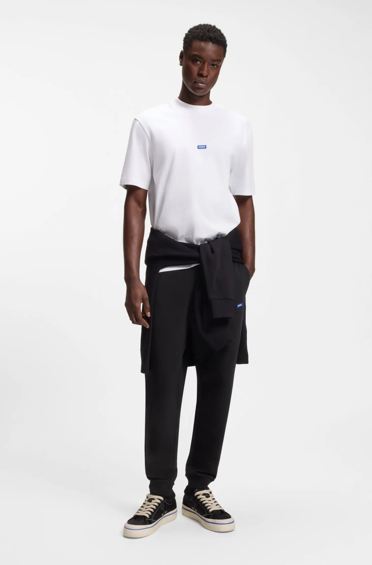 Regular-Fit Jogginghose aus Baumwolle mit French-Terry-Struktur