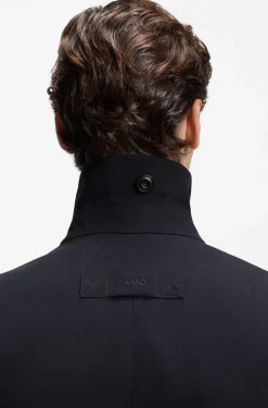 Regular-Fit Mantel aus wasserabweisender Gabardine
