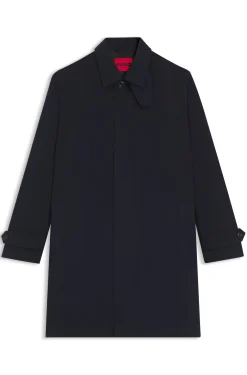 Regular-Fit Mantel aus wasserabweisender Gabardine