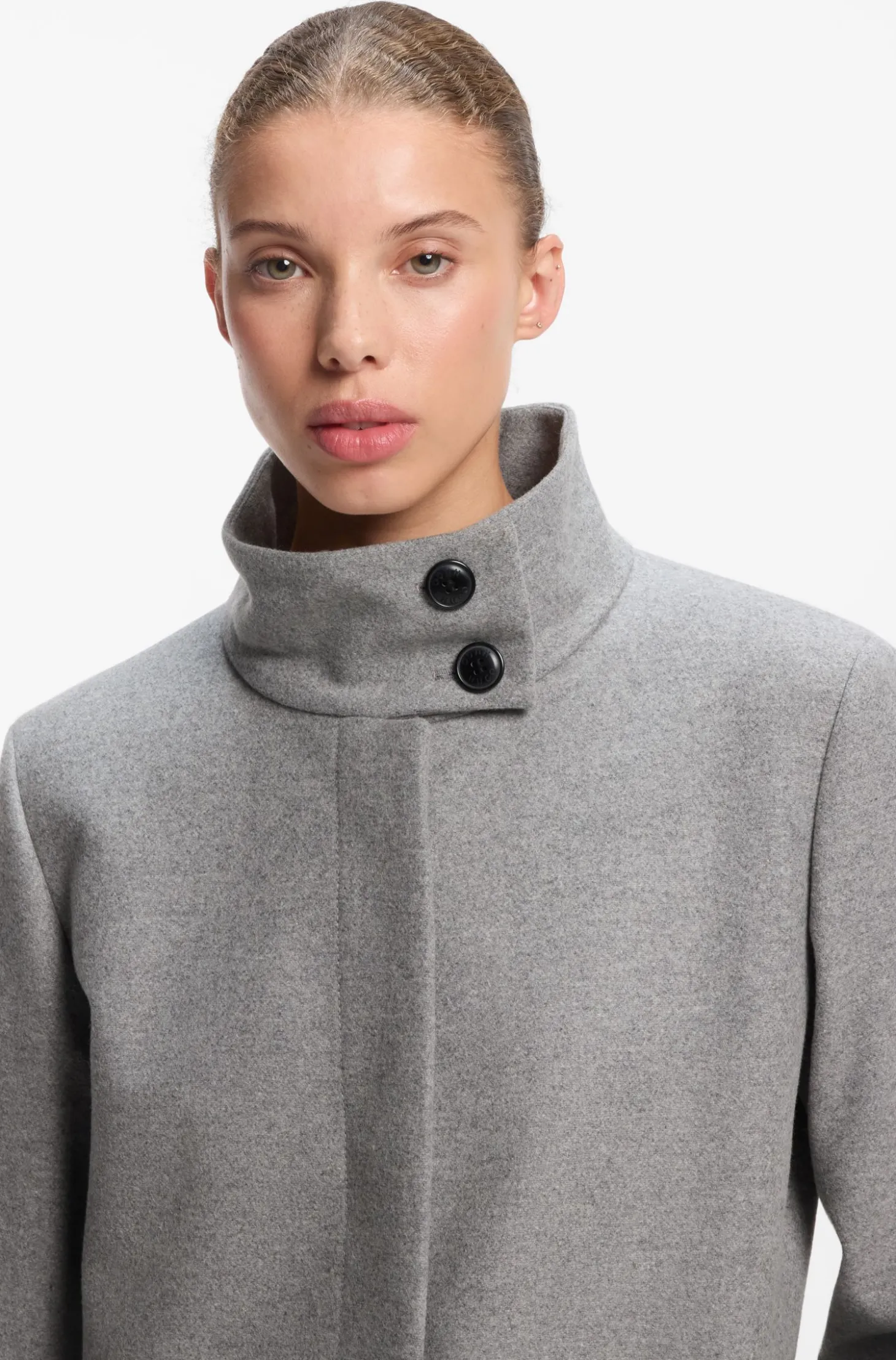 Regular-Fit Mantel aus Woll-Mix