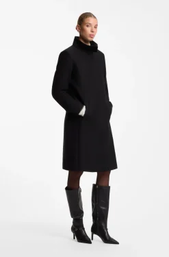 Regular-Fit Mantel aus Woll-Mix