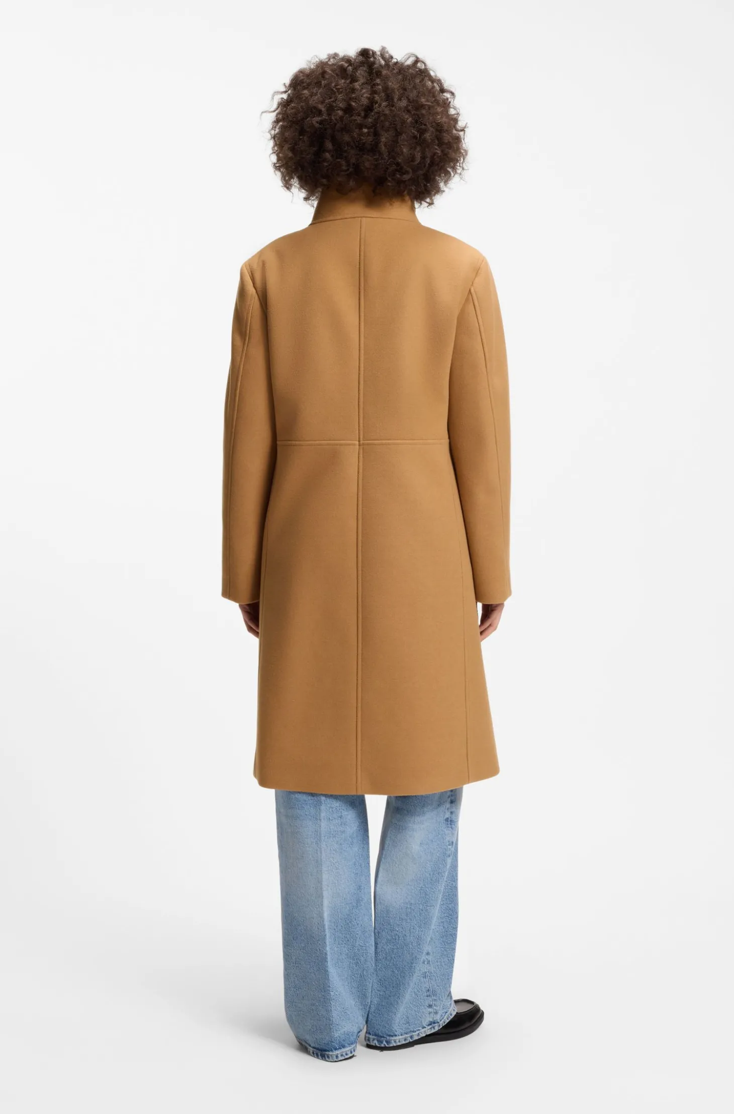 Regular-Fit Mantel mit asymmetrischem Reißverschluss