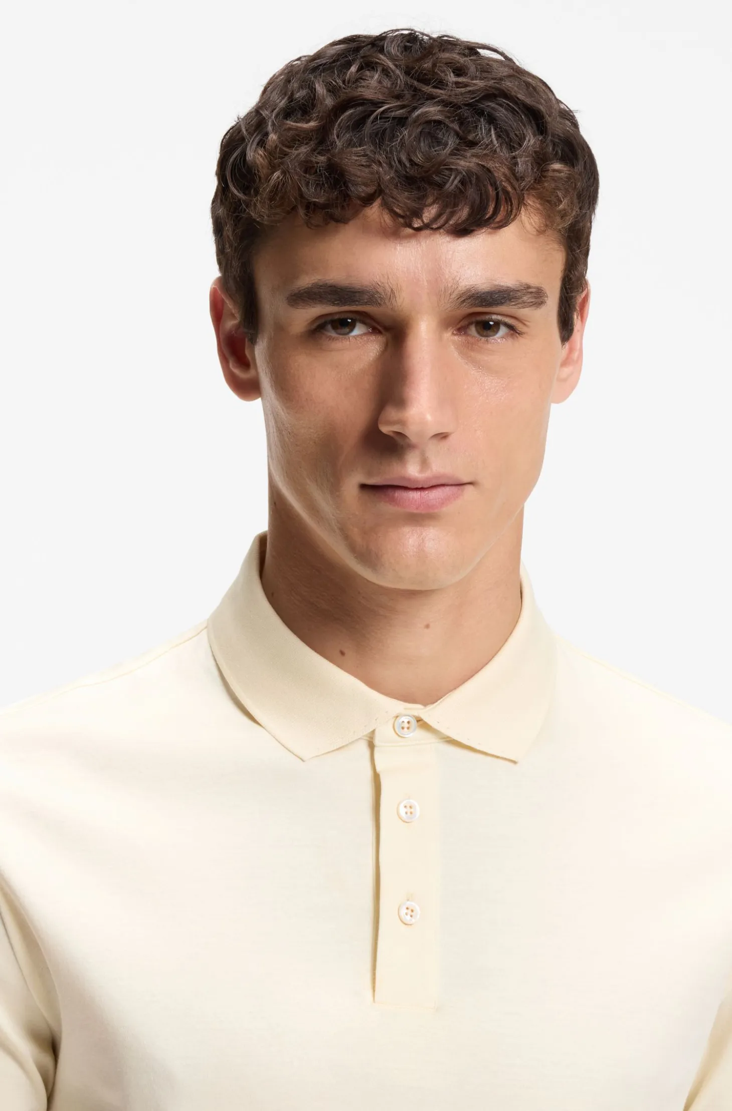 Regular-Fit Poloshirt aus merzerisierter italienischer Baumwolle