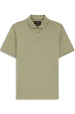 Regular-Fit Poloshirt aus merzerisierter italienischer Baumwolle