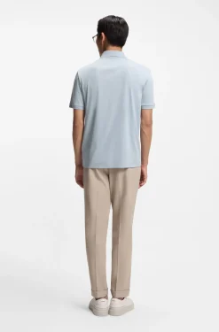 Regular-Fit Poloshirt aus merzerisierter italienischer Baumwolle