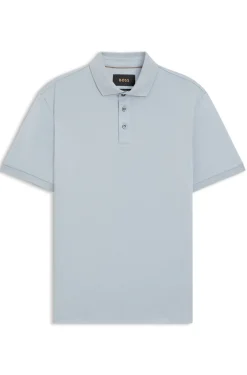 Regular-Fit Poloshirt aus merzerisierter italienischer Baumwolle