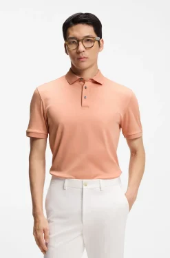 Regular-Fit Poloshirt aus merzerisierter italienischer Baumwolle