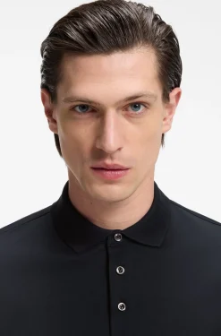 Regular-Fit Poloshirt aus merzerisierter italienischer Baumwolle