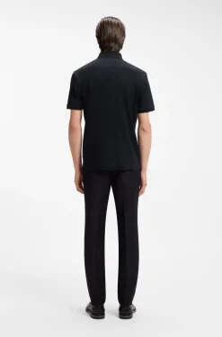 Regular-Fit Poloshirt aus merzerisierter italienischer Baumwolle