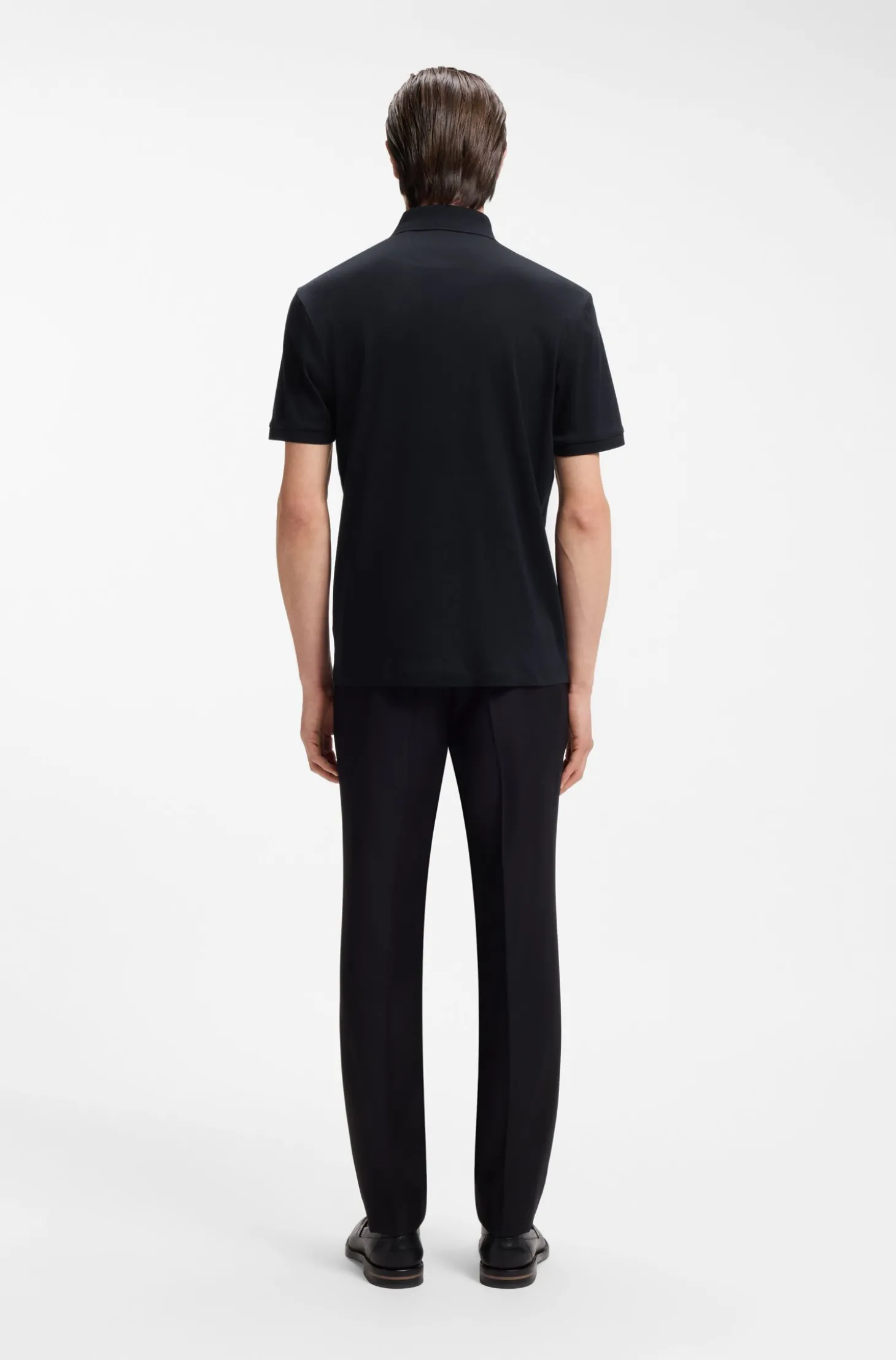 Regular-Fit Poloshirt aus merzerisierter italienischer Baumwolle
