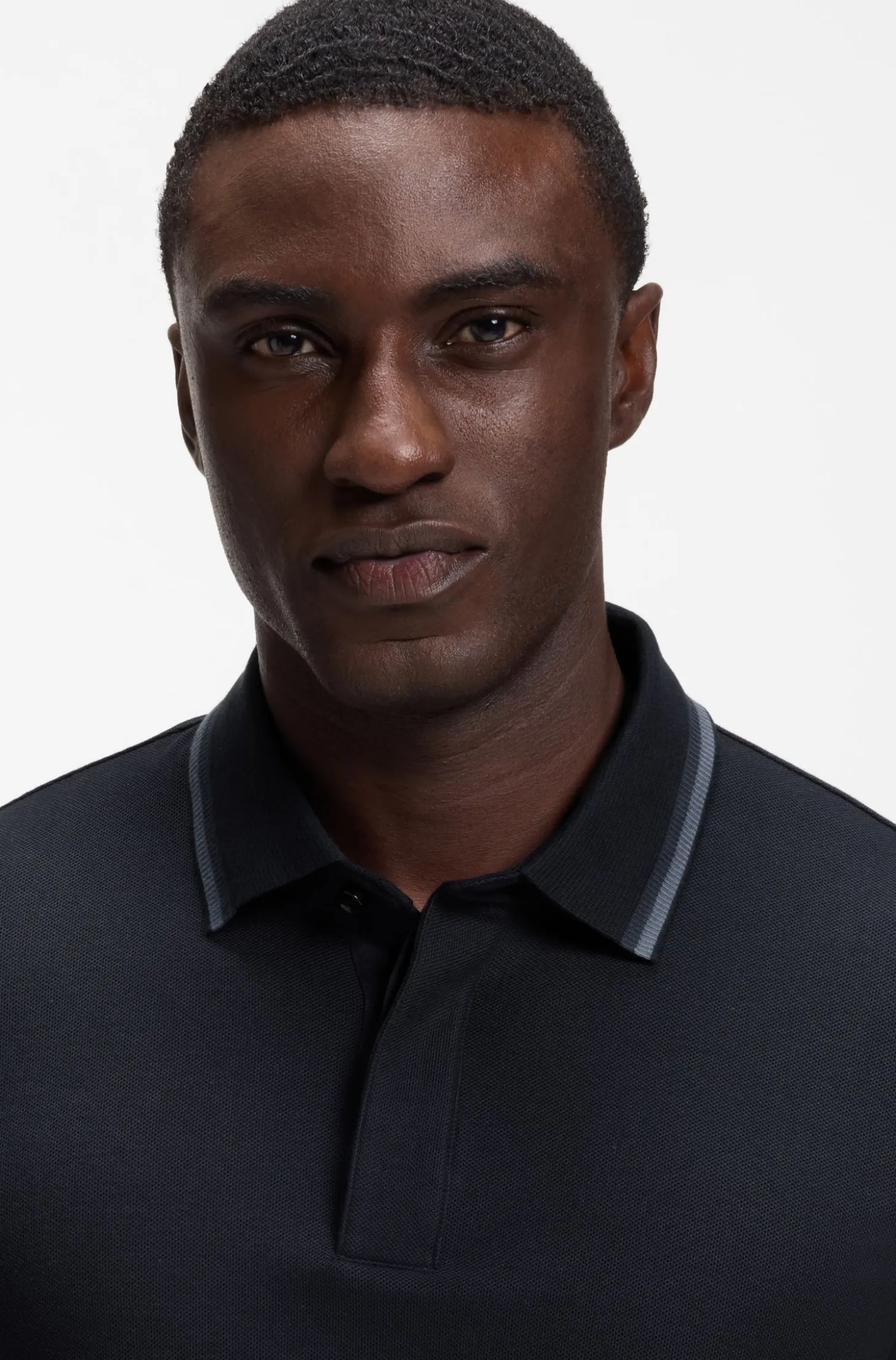 Regular-Fit Poloshirt aus strukturiertem Baumwoll-Piqué