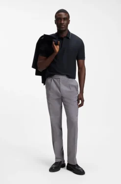 Regular-Fit Poloshirt aus strukturiertem Baumwoll-Piqué