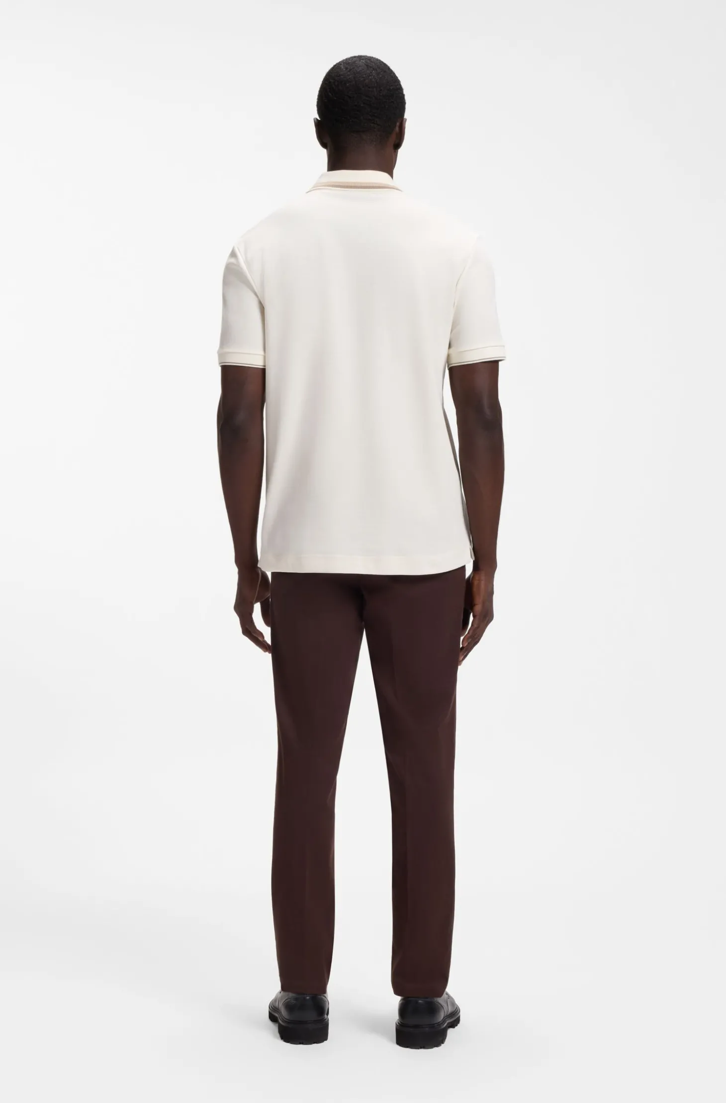 Regular-Fit Poloshirt aus strukturiertem Baumwoll-Piqué