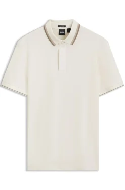 Regular-Fit Poloshirt aus strukturiertem Baumwoll-Piqué